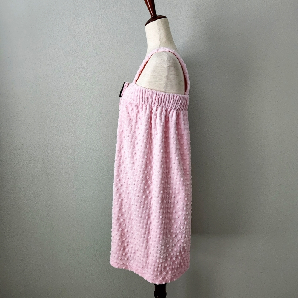 Will's River Co. Pink Cozy After Bath Wrap With Bow, Small / Medium - Picture 5 of 16